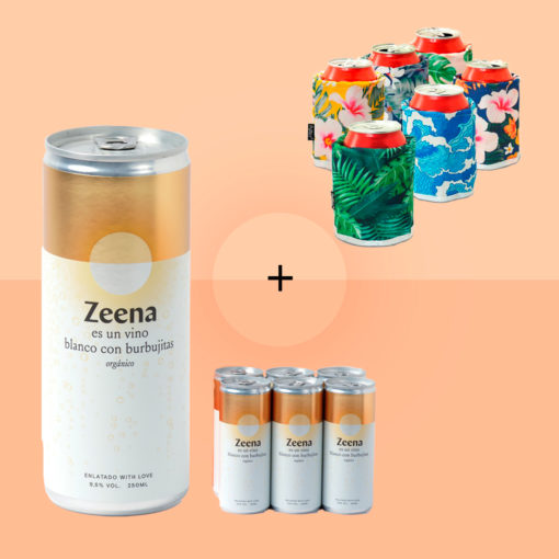 Pack Sparkling Canned Zeena + 6 Colers